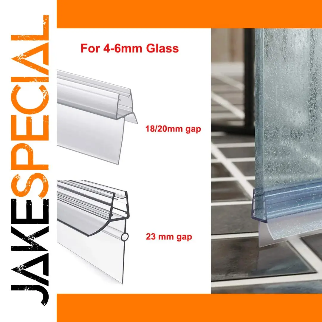 Transparent PVC Shower Seal Strip for Glass Doors 1 Transparent PVC Shower Seal Strip for Glass Doors