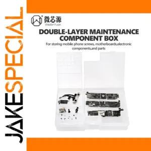 Dual-Layer Repair Parts Storage Box for Electronics