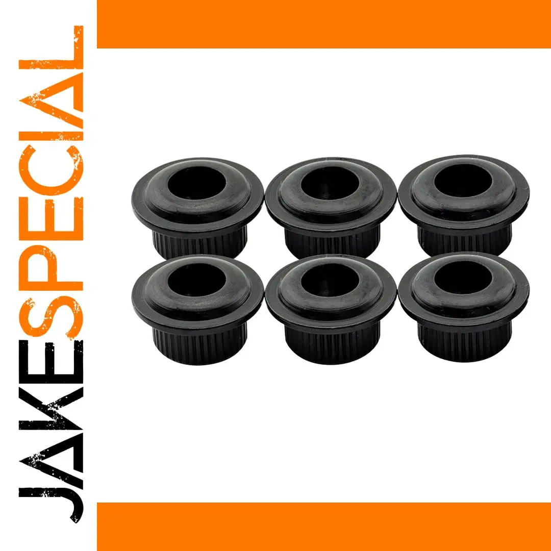 Set of Six Black Guitar Tuner Bushings for Vintage Conversion 1 Set of Six Black Guitar Tuner Bushings for Vintage Conversion