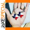 Texas Flag 3D Keychain Set in Silver & Black
