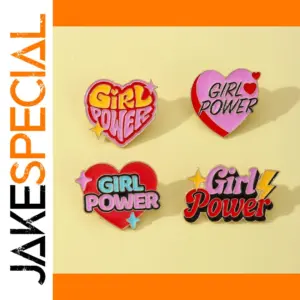 Girl Power Metal Badge for Fashion Enthusiasts