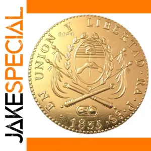 1835 La Rioja 8 Escudos Replica Coin