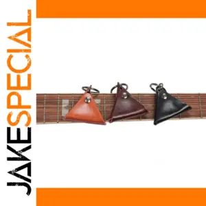 Leather Guitar Pick Holder with Celluloid Picks