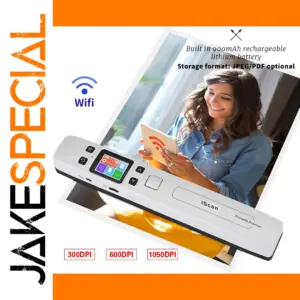 Portable Wi-Fi Document Scanner 1050 DPI