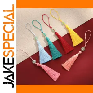 Colorful 7cm Silky Beaded Tassel for Crafts