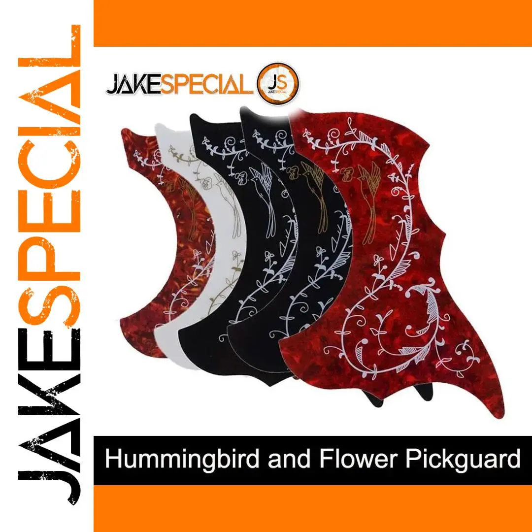 Decorative Hummingbird Acoustic Pickguard Set 1 Decorative Hummingbird Acoustic Pickguard Set