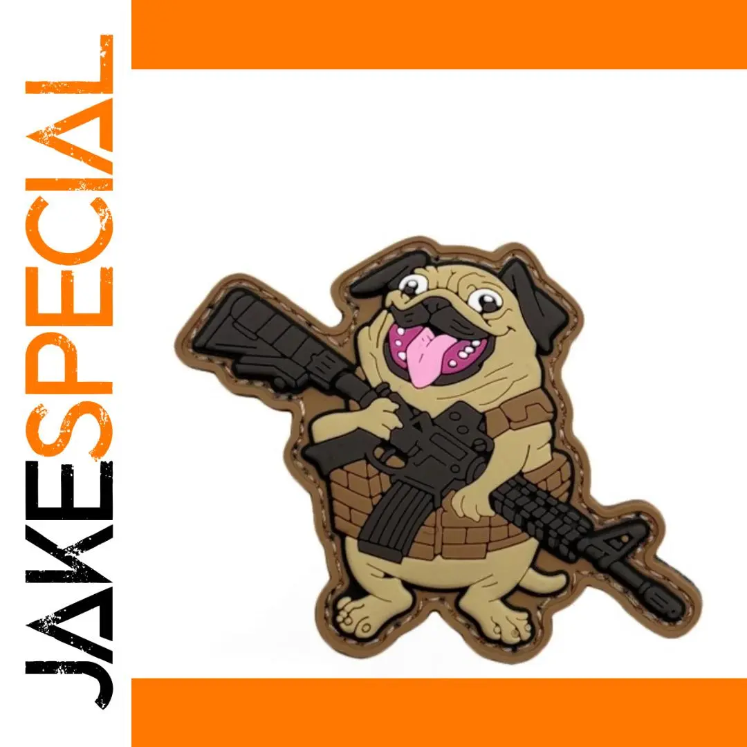 Creative Cartoon Pug PVC Patch 6.8cm x 8.5cm 1 Creative Cartoon Pug PVC Patch 6.8cm x 8.5cm
