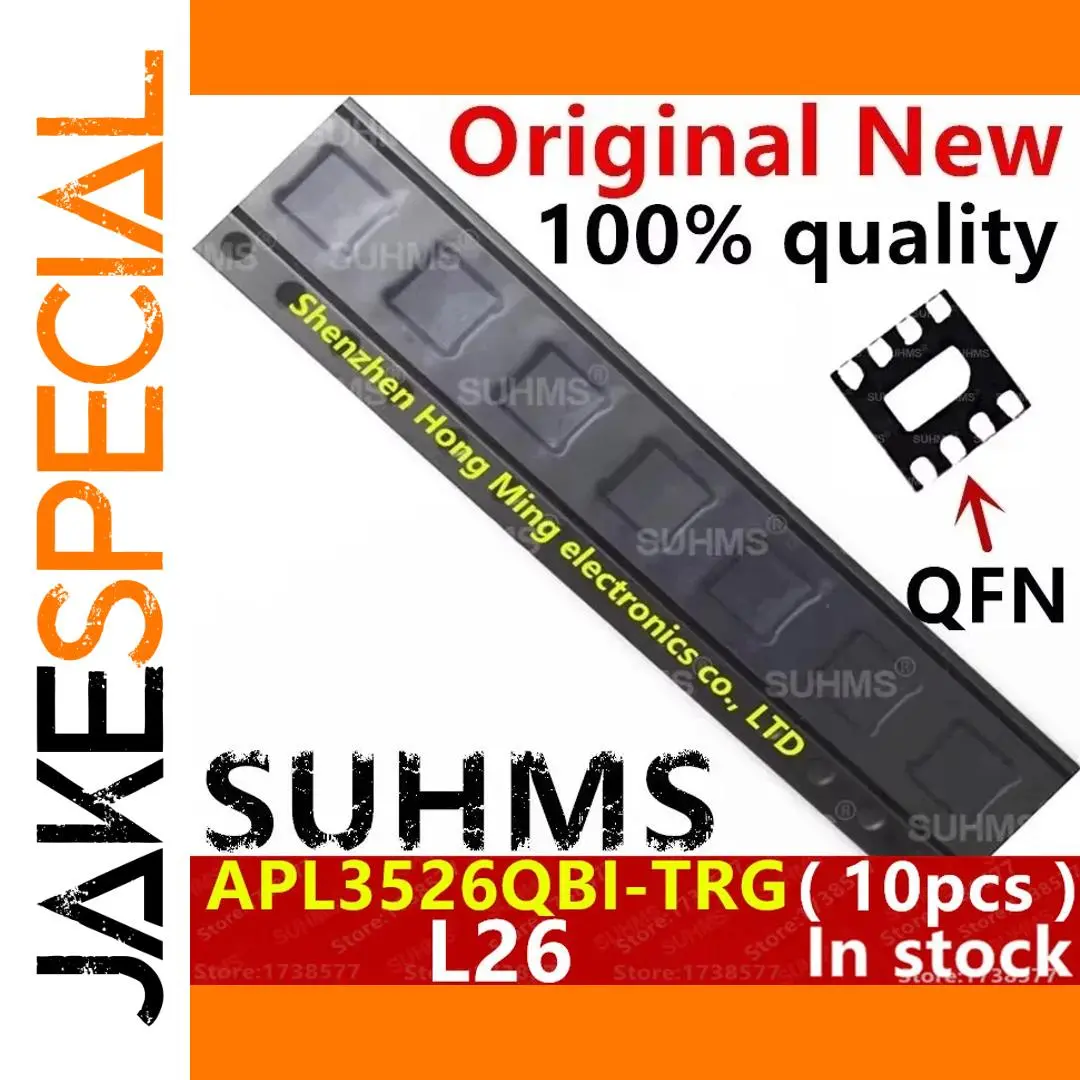 Set of 10 APL3526QBI-TRG Logic ICs in QFN-8 Package 1 Set of 10 APL3526QBI-TRG Logic ICs in QFN-8 Package