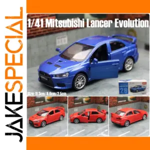 Vibrant Blue Mitsubishi Lancer EVO X Diecast Model