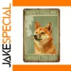 Vintage Shiba Inu Sign with Cheeky Phrase
