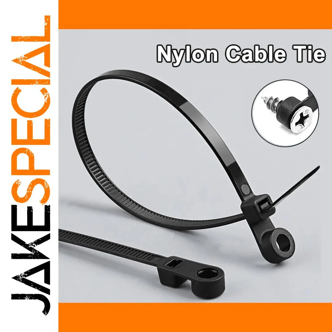 Durable Nylon Cable Tie with Screw Mount 1 Durable Nylon Cable Tie with Screw Mount