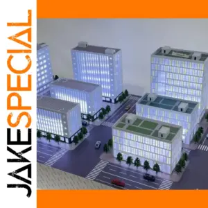 Modern Industrial Park N Scale Model Scene