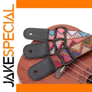 Vibrant Ethnic Bohemian Ukulele Leather Head Strap