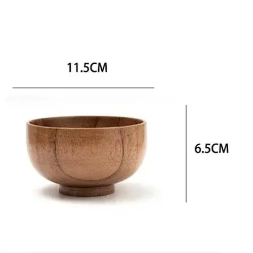 Japanese-Style Wooden Bowls Collection 8 Japanese-Style Wooden Bowls Collection - Image 8