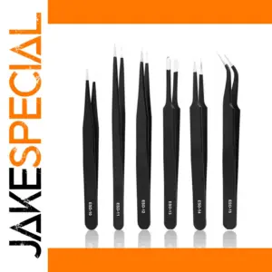 Precision Electronics Tweezers Set with Six Tips