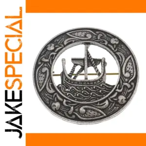 Celtic Viking Warship Vintage Pin Brooch