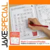 Math Crossword Puzzle Set for Kids 5-8