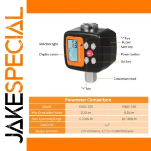 Digital Torque Wrench 1/2" Drive ENGC-200/340