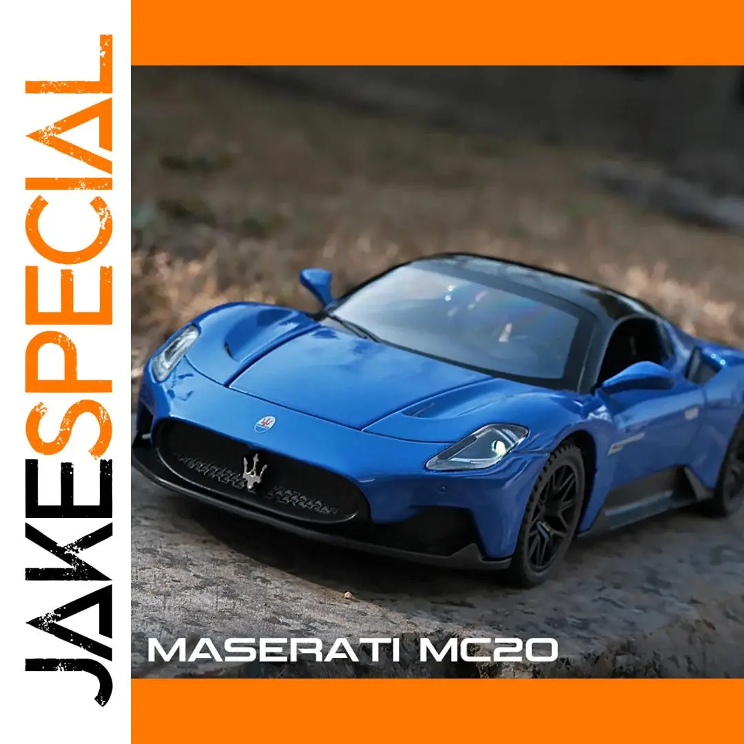 1:32 Maserati MC20 Diecast Model in Blue 1 1:32 Maserati MC20 Diecast Model in Blue