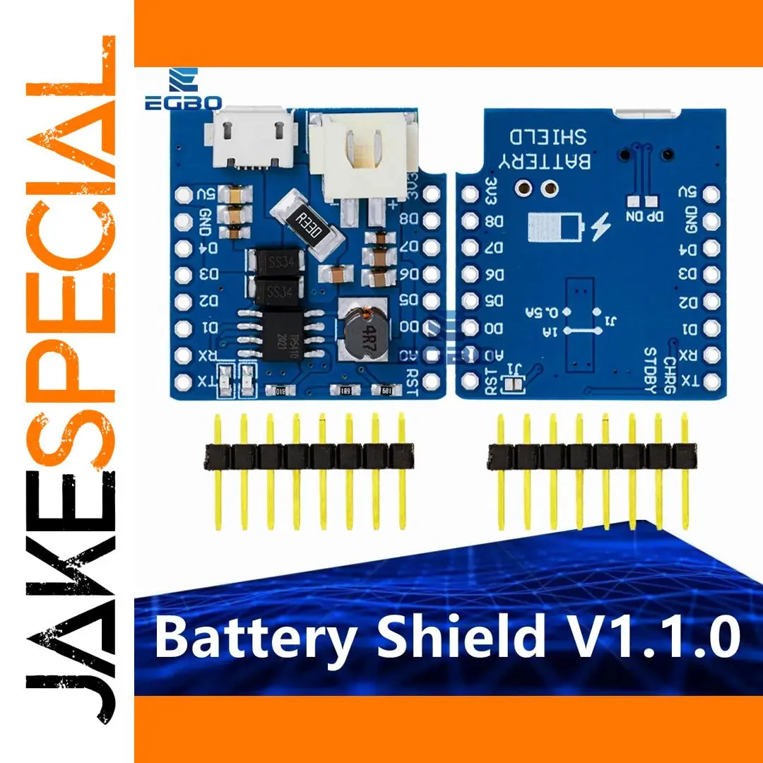 Blue Battery Shield for WEMOS D1 Mini 1 Blue Battery Shield for WEMOS D1 Mini