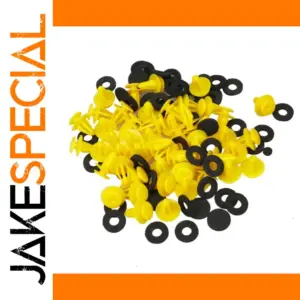 Vibrant Yellow Car Fastener Clips Set