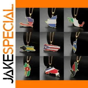 North America Drip Oil Stainless Steel Necklace