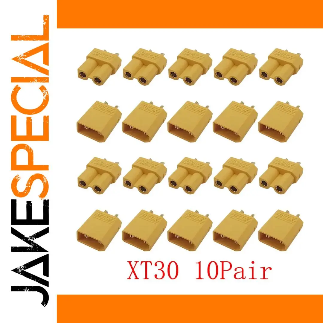 Yellow XT30 Connectors Set for RC Electronics 1 Yellow XT30 Connectors Set for RC Electronics