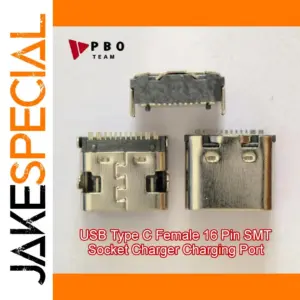 USB Type C Female 16-pin SMT Socket for PCB Boards