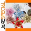 Festive 18cm Christmas Flower Decorations Set