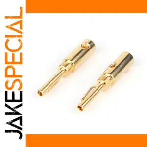 Gold-Plated High-Fidelity Banana Plug (4, 8, 12 Pack)
