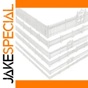 Miniature Plastic Fence Wall Set for Model Railroads