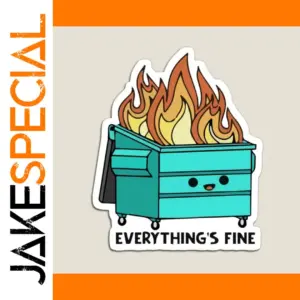 Colorful Dumpster Fire Magnet for Fridges