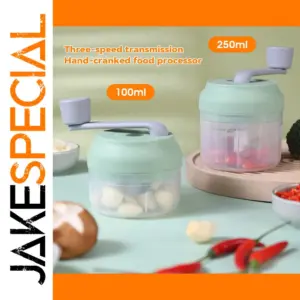Modern Green Hand-Crank Garlic Chopper 100ml/250ml