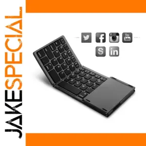 LesDa Black Foldable Bluetooth Keyboard