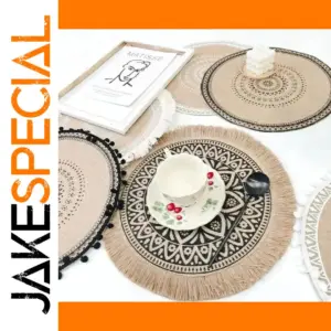 Elegant Woven Round Dining Table Mat 37cm