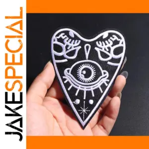 Black Heart Eyeglass Iron-On Patch