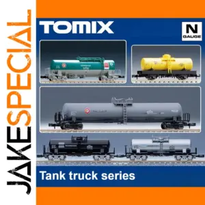 N Scale Tank Trucks Set in Vibrant Colors