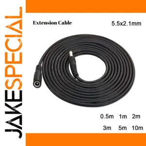 Durable DC Extension Cable 0.5m to 10m