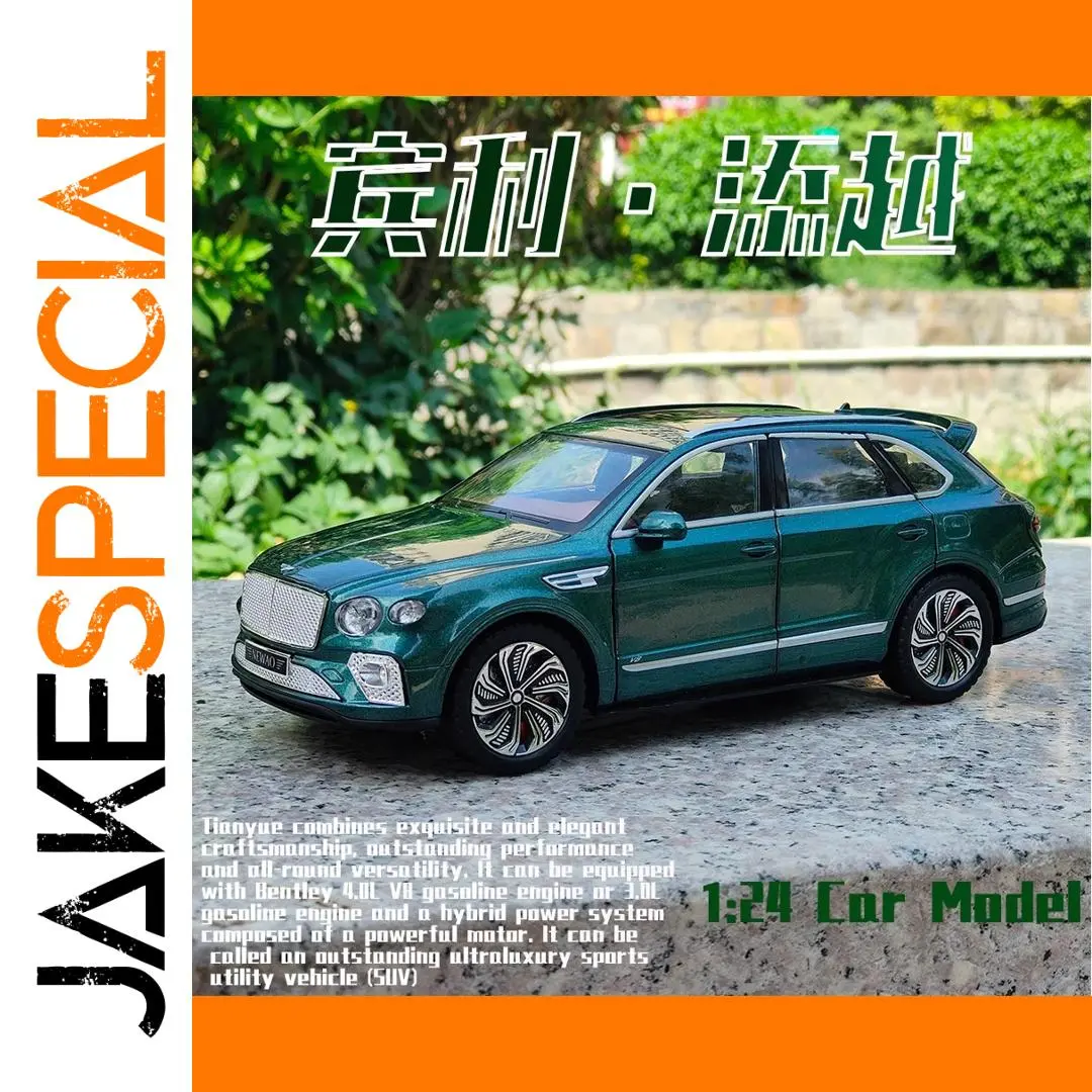 Green Bentley Bentayga 1:24 Diecast Model 1 Green Bentley Bentayga 1:24 Diecast Model