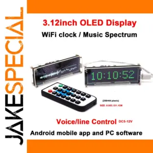 3.12-Inch OLED WiFi Clock with Spectrum