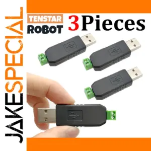 Black USB to RS485 Converter Set for Long-Distance Data