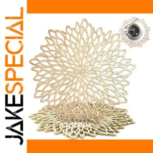 Elegant Gold Flower-Shaped Coaster Set for Decor