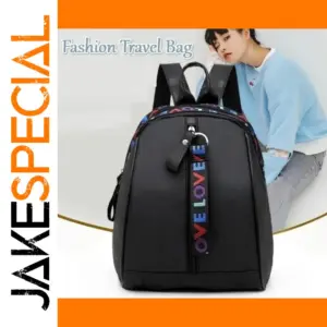 Black Nylon Backpack with 20-35L Capacity