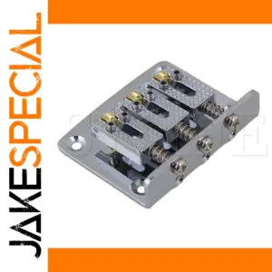 Sleek Chrome 3-String Cigar Box Guitar Bridge