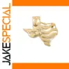 Texas Map Brooch with Patriotic Flag Design