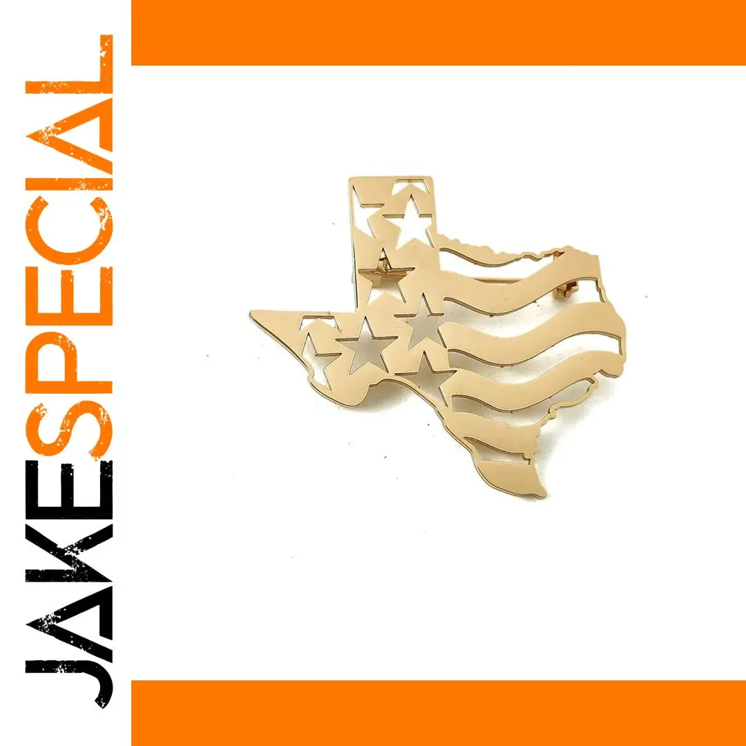 Texas Map Brooch with Patriotic Flag Design 1 Texas Map Brooch with Patriotic Flag Design