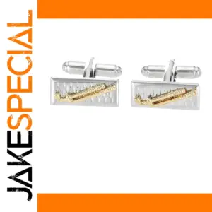 Men’s Business Golf Cufflink Set with Crocodile Motif