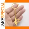 Stainless Steel Hexagram Star Keychain