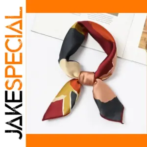 50x50cm Korean-Style Polyester Scarf with Ring-Detail