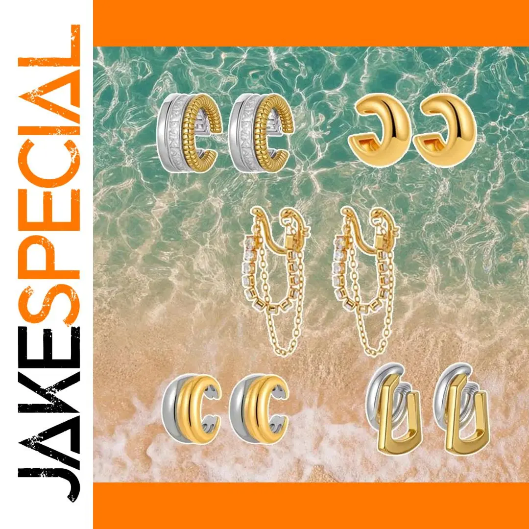 Stainless Steel Geometric Clip Earrings 1 Stainless Steel Geometric Clip Earrings